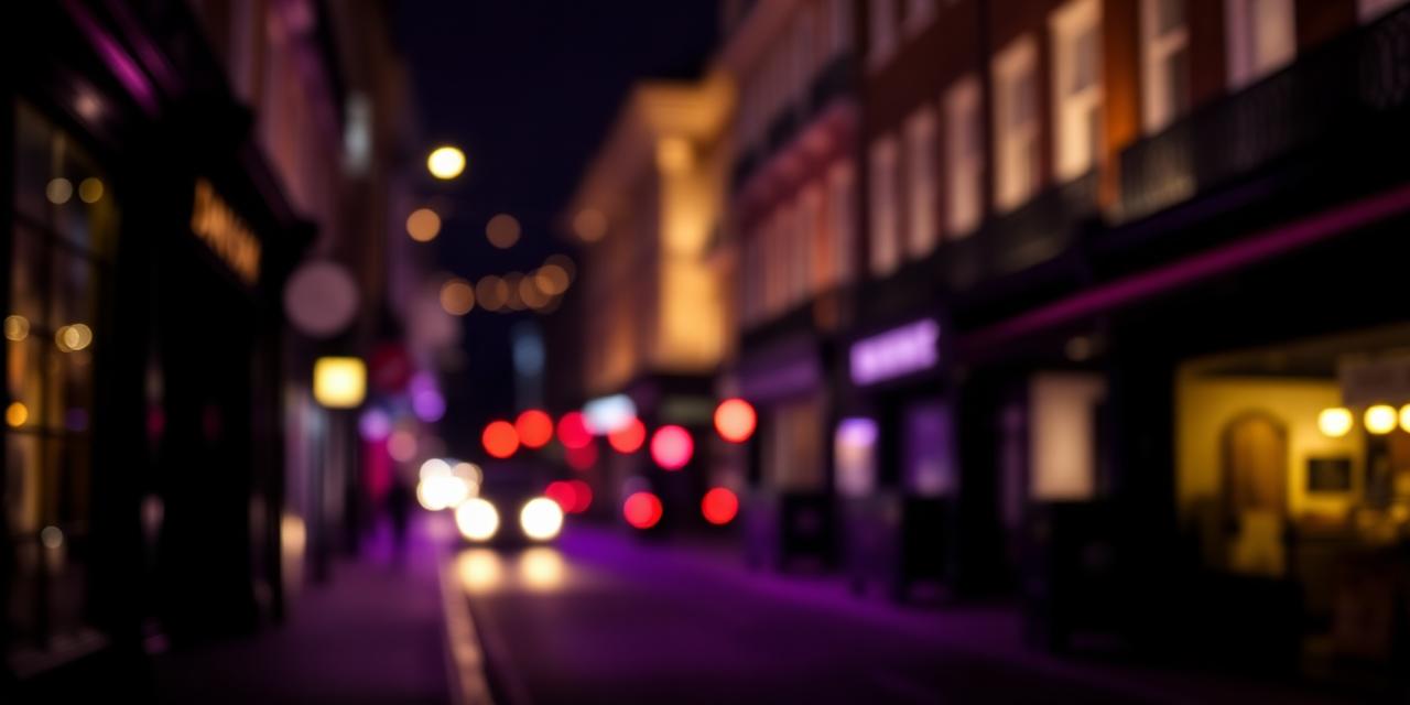 Mayfair street at night